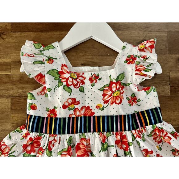 NEW Matilda Jane Platinum Ausgust Loves Me Floral Short Sleeve Top Cream Red 2 - Picture 4 of 9